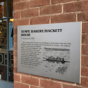 History Plaque at Hackett House